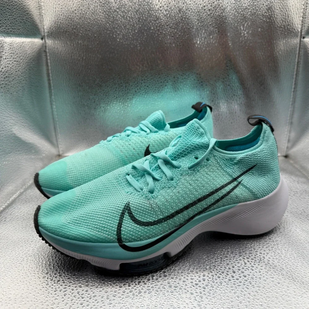 Size 4Y Nike Air Zoom Tempo Running Shoes Kids Turquoise Excellent CJ2102-300